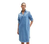 Jeanskleid MARC O'POLO "aus Baumwolle mit Elasthan", Damen, Gr. XXS, Normalgrößen, medium blau, Obermaterial: 80% Lyocell, 20% Baumwolle, unifarben, loose fit wadenlang, Manschette, Kleider (18444464-