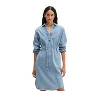 Jeanskleid MARC O'POLO "aus Denim", Damen, Gr. XS, Normalgrößen, blau (medium blau), Obermaterial: 92% Baumwolle, 6% Elastomultiester, 2% Elasthan, unifarben, loose fit knielang, Kleider (18106762-XS)