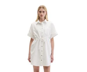Jeanskleid MARC O'POLO "aus Organic-Cotton-Lyocell-Mix", Damen, Gr. M, Normalgrößen, weiß, Obermaterial: 50% Lyocell, 50% Baumwolle, unifarben, regular fit knielang, normaler Saum, Kleider (68550232-M