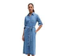 Jeanskleid MARC O'POLO "aus TENCEL™ Lyocell-Mix", Damen, Gr. XXS, Normalgrößen, medium blau, Obermaterial: 80% Lyocell, 20% Baumwolle, unifarben, regular fit wadenlang, Manschette, Kleider (98159722-X