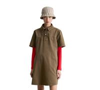 Jeanskleid MARC O'POLO DENIM "aus Organic-Cotton-Lyocell-Twill", Damen, Gr. M, Normalgrößen, hazelnut braun, Obermaterial: 67% Baumwolle, 33% Lyocell, unifarben, weit kurz, normaler Saum, Kleider (376