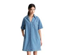 Jeanskleid MARC O'POLO DENIM "aus reinem Organic Cotton", Damen, Gr. L, Normalgrößen, medium blau, Obermaterial: 100% Baumwolle, unifarben, loose fit kurz, V-Ausschnitt, normaler Saum, Kleider (921598