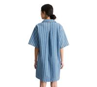 Jeanskleid MARC O'POLO DENIM "aus reinem Organic Cotton", Damen, Gr. M, Normalgrößen, blau (medium blau), Obermaterial: 100% Baumwolle, unifarben, loose fit kurz, V-Ausschnitt, normaler Saum, Kleider