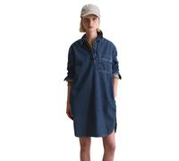 Jeanskleid MARC O'POLO DENIM "aus reiner Bio-Baumwolle", Damen, Gr. S, Normalgrößen, dunkelblau, Obermaterial: 100% Baumwolle, unifarben, oversize knielang, normaler Saum, Kleider (65325014-S) dunkelb