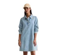 Jeanskleid MARC O'POLO DENIM "aus Rigid Denim", Damen, Gr. XXS, Normalgrößen, light blau, Obermaterial: 100% Baumwolle, unifarben, weit kurz, Manschette, Kleider (72879548-XXS) light blau