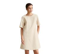 Jeanskleid MARC O'POLO DENIM "aus Rigid Denim ohne Elasthan", Damen, Gr. S, Normalgrößen, sanftes weiß, Obermaterial: 100% Baumwolle, unifarben, relaxed fit kurz, Rundhals, normaler Saum, Kleider (730