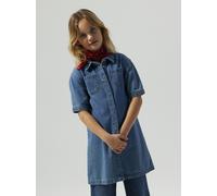Jeanskleid NAME IT "NKFJANNET DNM DRESS 8157-OV D", Damen, Gr. 152, N-Gr, blau (medium blau denim), Denim/Jeans, Obermaterial: 100% Baumwolle, unifarben, Kleider Jeanskleid (84530417-152)