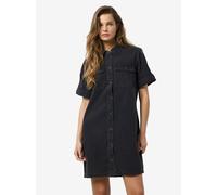 Jeanskleid NOISY MAY "NMNEW SIGNE S/S DENIM DRESS WG001BL NOOS", Damen, Gr. L (40), N-Gr, schwarz, Denim/Jeans, Obermaterial: 100% Baumwolle, unifarben, Kleider (70855904-L) schwarz