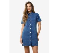 Jeanskleid NOISY MAY "NMNISA S/S SLIM DENIM DRESS VI534MB NOOS", Damen, Gr. S (36), N-Gr, blau (medium blau denim), Denim/Jeans, Obermaterial: 69% Baumwolle, 29% Polyester, 2% Elasthan, unifarben, mod