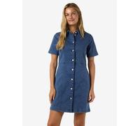 Jeanskleid NOISY MAY "NMNISA S/S SLIM DENIM DRESS VI534MB NOOS", Damen, Gr. XL, N-Gr, blau (medium blau denim), Denim/Jeans, Obermaterial: 69% Baumwolle, 29% Polyester, 2% Elasthan, unifarben, Kleider
