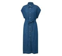 Jeanskleid S.OLIVER, Damen, Gr. 36, N-Gr, blau, Denim/Jeans, Obermaterial: 100% Baumwolle, unifarben, relaxed fit lang, Kleider, mit Textil Gürtel (62685948-36) blau
