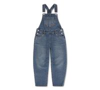 Jeanslatzhose LEVI'S KIDS "LVG BAGGY BARREL OVERALL", Mädchen, Gr. 16 (164), N-Gr, blau (sunday morning sky), Denim/Jeans, Obermaterial: 99% Baumwolle, 1% Elasthan, bequem normal, Jeans, for GIRLS (25