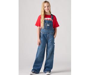 Jeanslatzhose LEVI'S KIDS "LVG BAGGY OVERALL", Mädchen, Gr. 14 (158), N-Gr, are we there yet, Denim/Jeans, Obermaterial: 97% Baumwolle, 2% Viskose, 1% Elasthan, bequem normal, Jeans, for GIRLS (425197