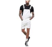 Jeansoveralls Für Männer Sommer: Jeanslatzhose Herren Kurz Latzhose Kurze Jeans-Latzhose Jumpsuit Hosenträgerhose-Jeansoverall Jeans Hose Denim-Overalls Skinny Fit Arbeitshosen-Arbeitslatzhose