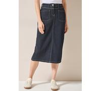 Cecil Damen Midi Jeansrock in Blau, Gr: 28