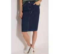 Jeansrock CECIL, Damen, Gr. 30, blau (rinsed wash), Jeans, 52% Baumwolle, 38% Lyocell, 7% Elastomultiester, 3% Elasthan, unifarben, normal knielang, Röcke Jeansrock, 5-Pocket-Style (35180626-30) rinse