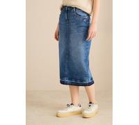 Cecil Damen Midi-Jeansrock in Blau, Gr: 31