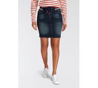 Jeansrock H.I.S "cleoHS", Damen, Gr. 36, blau (dunkelblau), Denim/Jeans, Obermaterial: 73% Baumwolle, 25% Polyester, 2% Elasthan, kurz, Röcke Jeansrock, elastischer Bund (26703817-36) dunkelblau