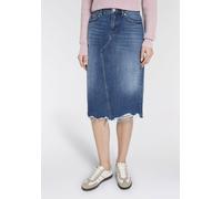 Jeansrock HUGO BLUE "Gadele", Damen, Gr. L (40), medium blau 422, Denim/Jeans, Obermaterial: 100% Baumwolle, unifarben, kniebedeckend, Röcke Jeansrock, Mid Rise, in Midi-Länge (98783248-L) medium blau