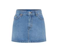 Jeansrock HUGO BLUE "Galanie", Damen, Gr. L, turquoise, aqua 447, Denim/Jeans, Obermaterial: 60% Baumwolle, 20% Polyester, 20% Viskose, unifarben, figurbetont mini, Röcke Jeansrock, in Mini Länge, Mid