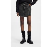 HUGO Schwarzer Denim-Rock mit asymmetrischem Bund - Style Galaxy_1_B, 50559270 Schwarz L