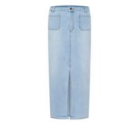 Jeansrock KAFFE "Denimrock KAkarla", Damen, Gr. 38, blau (light blau washed denim), Obermaterial: 75% Baumwolle CO. 13% Viskose CV. 10% Polyester PES. 2% Elasthan EL., Röcke Jeansrock (28151841-38) li