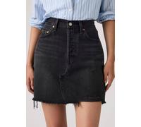 Jeansrock LEVI'S "DECONSTRUCTED SKIRT H1'26", Damen, Gr. 29, rebel edge skirt, Web, Obermaterial: 100% Baumwolle, unifarben, regular fit ca. Mitte Oberschenkel, Röcke Jeansrock, im Five-Pocket Style (