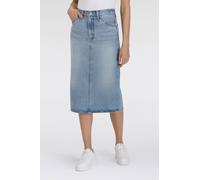 Levi's Jeansrock Damen HR BACK SLIT SKIRT – mit Schlitz hinten, Nieten, 100% Baumwolle, blau Gr. 26