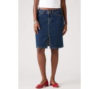Jeansrock LEVI'S "LOW MIDI SKIRT ME", Damen, Gr. 31, blau (longer days no dp), Denim/Jeans, Obermaterial: 98% Baumwolle, 2% Elasthan, normal knielang, Röcke Jeansrock, mit Schlitz für mehr Bewegungsfr