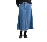 Jeansrock MARC O'POLO "aus softem Lyocell-Baumwolle-Mix", Damen, Gr. M, bright blau, Obermaterial: 76% Lyocell, 24% Baumwolle, unifarben, normal wadenlang, Röcke Jeansrock (15586516-M) bright blau