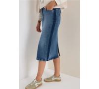 Jeansrock CECIL, Damen, Gr. 31, light blau washed, Jeans, 98% Baumwolle, 2% Elasthan, unifarben, normal wadenlang, Röcke, aus Baumwolle mit Stretchanteil (18916415-31) light blau washed