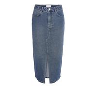 Jeansrock NOISY MAY "NMKATH NW SLIT MIDI SKIRT VI477MB NOOS", Damen, Gr. XL (42), blau (medium blau denim), Denim/Jeans, Obermaterial: 99% Baumwolle, 1% Elasthan, unifarben, wadenlang, Röcke Jeansrock