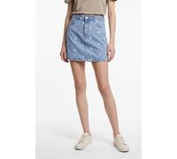 Jeansrock ONLY "ONLSTELLA DAISY SHORT SKIRT DNM AZG", Damen, Gr. M (38), blau (light blau denim detail:daisy emb), Denim/Jeans, Obermaterial: 100% Baumwolle, kurz, Röcke Jeansrock (98776643-M) light b