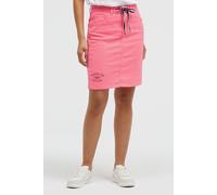 Jeansrock SOCCX, Damen, Gr. XL, rot neon, Sweatware, Material: 86% Baumwolle, 13% Polyester, 1% Elasthan, bedruckt, regular fit, Röcke Jeansrock, mit Baumwolle (68741556-XL) rot neon