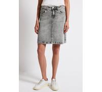 Jeansrock STREET ONE, Damen, Gr. 44, grau (light grau washed), Jeans, 89% Baumwolle, 8% Polyester, 3% Elasthan, unifarben, casual, normal mini, Röcke, Middle Waist (79098736-44) light grau washed
