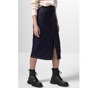 Jeansrock STREET ONE STUDIO, Damen, Gr. 34, blau (rinse washed), Jeans, 99% Baumwolle, 1% Elasthan, unifarben, normal wadenlang, Röcke, in dunkelblauer Waschung (23924802-34) rinse washed