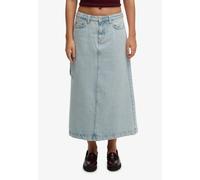 Jeansrock SUPERDRY "DENIM CARGO MAXI SKIRT", Damen, Gr. S, light vintage blau, Web, Obermaterial: 100% Baumwolle, Abriebeffekte, regular fit kniebedeckend, Röcke Jeansrock (63288318-S) light vintage b