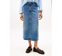 Jeansrock TOMMY HILFIGER "DNM LANA MIDI HW SKIRT", Damen, Gr. 36, lana, Denim/Jeans, Obermaterial: 100% Lyocell, unifarben, normal wadenlang, Röcke Jeansrock (31502305-36)