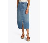 Jeansrock TOMMY HILFIGER "DNM MIDI STRAIGHT SKIRT HW UMA", Damen, Gr. 44, uma, Denim/Jeans, Obermaterial: 100% Baumwolle, unifarben, straight fit wadenlang, Röcke Jeansrock, in blauer Waschung (698137