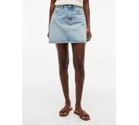Jeansrock TOMMY HILFIGER "MINI SKIRT CAM LIGHT HW", Damen, Gr. S (36/38), cam light, Denim/Jeans, Obermaterial: 100% Baumwolle, unifarben, regular fit mini, Röcke Jeansrock, aus Baumwolle, high waist 