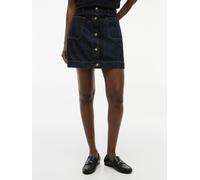 Jeansrock TOMMY HILFIGER "MINI SKIRT RINSE HW", Damen, Gr. S (36/38), rinse, Denim/Jeans, Obermaterial: 100% Baumwolle, unifarben, regular fit mini, Röcke Jeansrock, mit stilvoller Knopfleiste, aus Ba