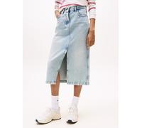 Jeansrock TOMMY JEANS "CLAIRE SKIRT CBF DI2014", Damen, Gr. 25, blau (denim light), Denim/Jeans, Obermaterial: 100% Baumwolle, unifarben, lang, Röcke Jeansrock (20718568-25)