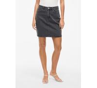 Jeansrock VILA "VIKAJA JAF LBD DENIM SKIRT- NOOS", Damen, Gr. 34, grau (grau denim), Denim/Jeans, Obermaterial: 99% Baumwolle, 1% Elasthan, unifarben, casual, figurbetont kurz, Röcke (79777821-34) gra