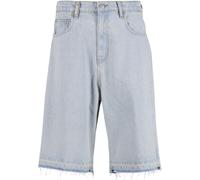 Shorts 2Y STUDIOS "2Y Studios Joran Open Hem Baggy Shorts", Herren, Gr. 28, Normalgrößen, light blau, 100% Baumwolle, unifarben, loose fit, Hosen Shorts (17385537-28) light blau