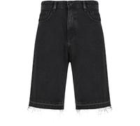 Jeansshorts 2Y STUDIOS "2Y Studios Joran Open Hem Baggy Shorts", Herren, Gr. 29, Normalgrößen, washed schwarz, 100% Baumwolle, unifarben, Jeans Jeansshorts (88156410-29) washed schwarz