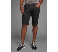 Jeansshorts ARIZONA, Herren, Gr. 32, N-Gr, grau (dk grau wash), Denim/Jeans, Obermaterial: 98% Baumwolle, 2% Elasthan, kontrastfarbene Details, Basic, normal kniefrei, Jeans Jeansshorts, gerader Schni