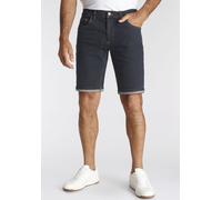 Jeansshorts ARIZONA, Herren, Gr. 44, blau (dunkelblau wa), Denim/Jeans, Obermaterial: 98% Baumwolle, 2% Elasthan, kontrastfarbene Details, Basic, normal knieumspielend, Jeans Jeansshorts, gerader Schn