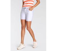 Jeansshorts ARIZONA "Ultra-Stretch", Damen, Gr. 38, N-Gr, weiß, Jeans, Obermaterial: 65% Baumwolle, 33% Polyester, 2% Elasthan, Basic, extraeng kurz, Jeans Jeansshorts, extra eng geschnitten, krempelb
