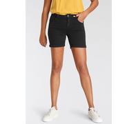 Jeansshorts ARIZONA "Ultra-Stretch", Damen, Gr. 50, N-Gr, schwarz (schwarz schwarz), Jeans, Obermaterial: 74% Baumwolle, 24% Polyester, 2% Elasthan, Basic, extraeng kurz, Jeans Jeansshorts, extra eng 