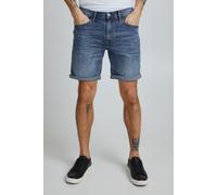 Shorts BLEND "BHTWISTER-denimshorts", Herren, Gr. L, N-Gr, blau (denim middle blau), Web, Obermaterial: 98% Baumwolle, 2% Elasthan, Abriebeffekte, regular fit knielang, Hosen Shorts (52260166-L) denim